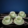 4 tasses , opaline vert mint