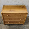 Commode rotin et cannage
