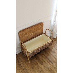 Banc / coffre en rotin