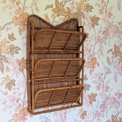 Etagère en osier et rotin