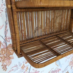 Etagère en osier et rotin