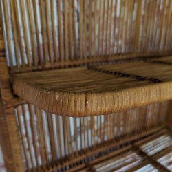 Etagère en osier et rotin