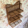 Etagère en osier et rotin