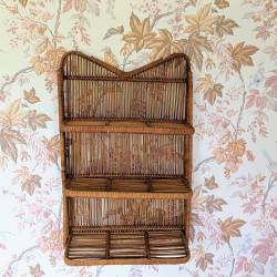 Etagère en osier et rotin