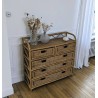 Commode en rotin et osier