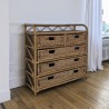 Commode en rotin et osier