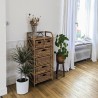 Chiffonnier en rotin et osier