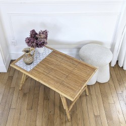 Table basse en rotin