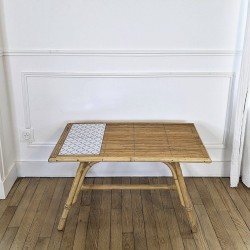 Table basse en rotin
