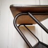 desserte années 60, formica et tôle perforée