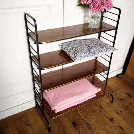 Etagère en formica et fer forgé
