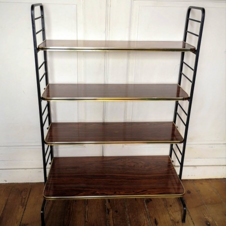 Etagère en formica et fer forgé