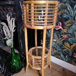 Porte plante en osier et cannage - Chez-nenette.fr