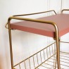 Sellette dorée, plateau couleur "terre cuite" - chez-nenette.fr