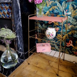 Sellette dorée, plateau couleur "terre cuite" - chez-nenette.fr