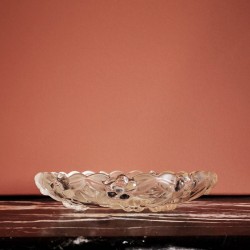 Coupelle en verre, motifs fleurs