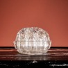 Petit pique fleurs en verre transparent.