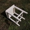 Tabouret ancien blanc