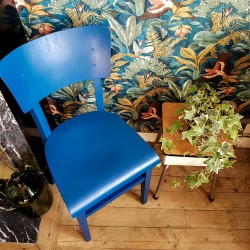 Chaise Thonet bleu "Nénette"